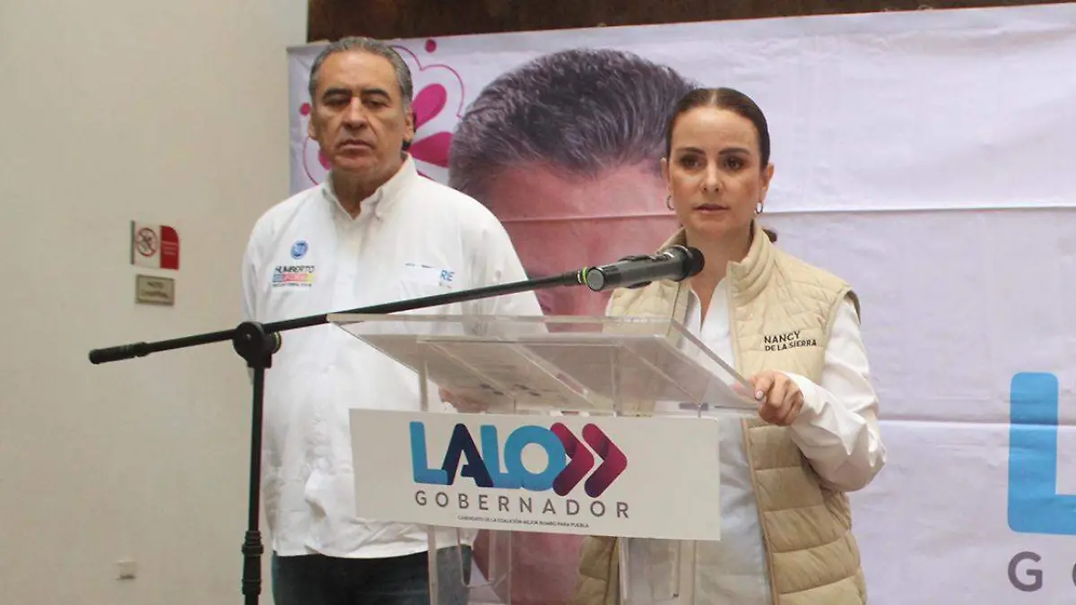 Humberto Aguilar y Nancy de la Sierra, voceros de Eduardo Rivera Pérez